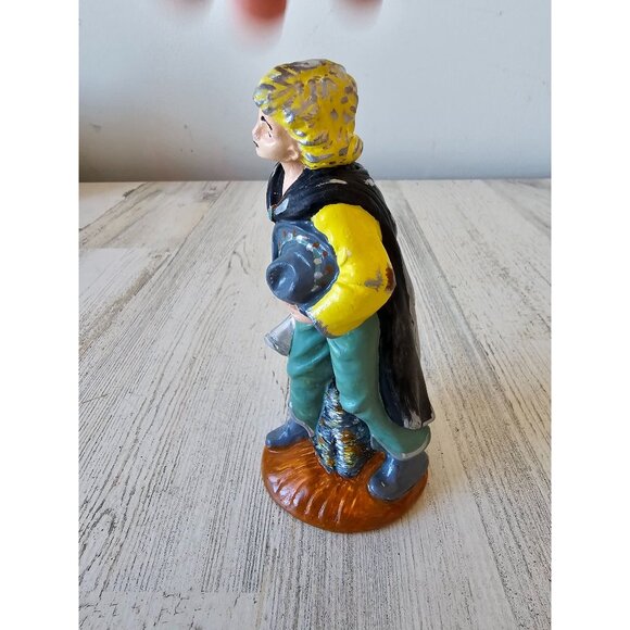 Vintage boy nativity messenger plaster large statue figurine Xmas decor - Picture 2 of 8